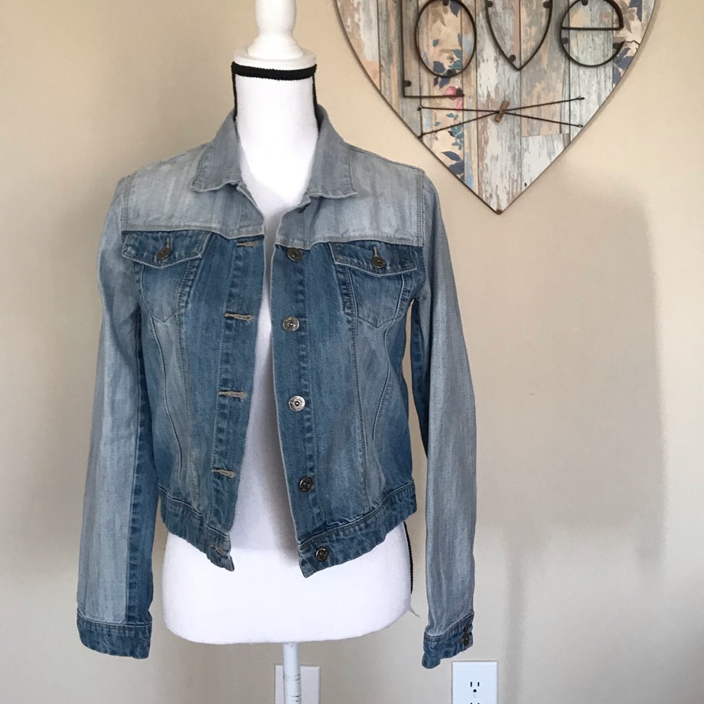 Spoon Jean Denim Jacket Two Tone Size M Juniors